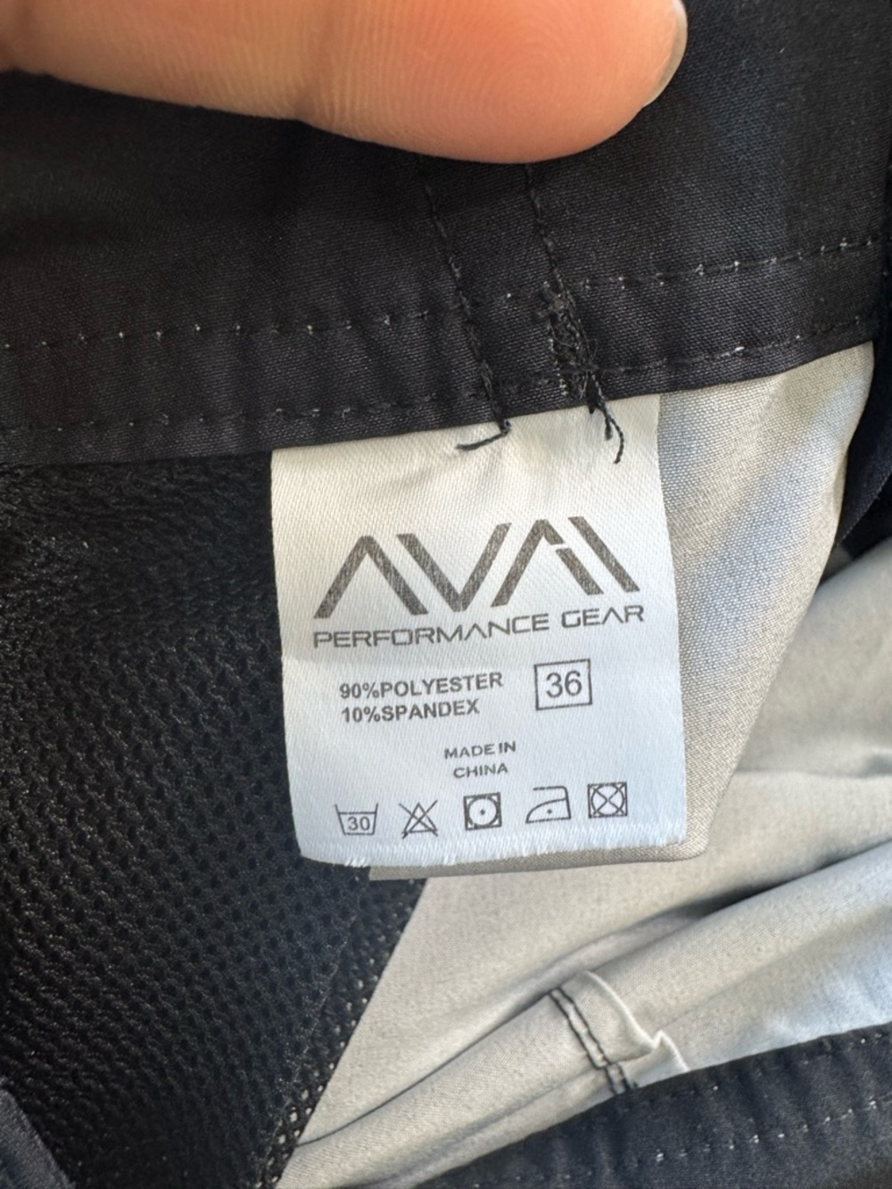 AVA Performance Gear Black Athletic Shorts Size 36 Stretch Training Gym - Picture 6 of 7
